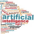 Artificial Intelligence Word Cloud Illustration. Royalty Free Stock Photo