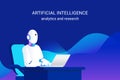 Artificial intelligence working for big data analysis and calculation and machine learning