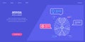 Artificial intelligent concept banner, flat style design
