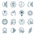 Artificial intelligent icons set. Collection of high quality AI symbols groups, modern flat icons style, set of AI icons for