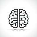 Artificial intellingence brain icon isolated Royalty Free Stock Photo