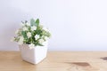 The artificial jasmine flower in the pot