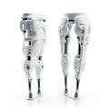 Artificial joint implants of metal and plastic,knee,AI generated Royalty Free Stock Photo