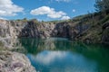 Artificial lagoon in the carrara quarry in Maldonado, Uruguay