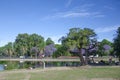 Artificial lake close to the Galileo Galilei planetarium buenos aires argentina