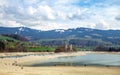 Artificial lake of Gruyere. Island with castle 3 Royalty Free Stock Photo