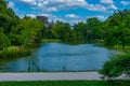 Artificial lake at Lednice-Valtice complex in Czech republic Royalty Free Stock Photo