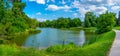 Artificial lake at Lednice-Valtice complex in Czech republic Royalty Free Stock Photo
