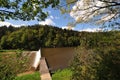 Artificial lake in the landscape of the bavarian forest