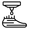 Artificial leg icon, outline style Royalty Free Stock Photo