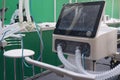 Artificial lung ventilation apparatus in hospital close-up