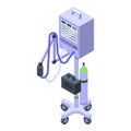 Artificial lung ventilation icon, isometric style Royalty Free Stock Photo