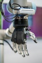 Artificial metal and plastic robotic hand