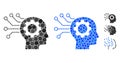 Artificial Mind Composition Icon of Round Dots