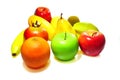 Artificial Mixed Fruit iso lated. Royalty Free Stock Photo