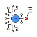 artificial model neural network color icon vector illustration Royalty Free Stock Photo