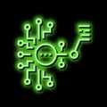 artificial model neural network neon glow icon illustration Royalty Free Stock Photo