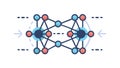 Artificial neural network: AI, machine learning, and data processing, vector design Generative AI Royalty Free Stock Photo