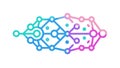 Artificial Neural Network Data Connection Icon, vector design Generative AI Royalty Free Stock Photo