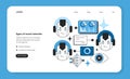 Artificial neural network types web banner or landing page. Self-learning Royalty Free Stock Photo