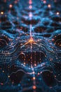 Artificial Neural Networks: Glowing Matrix of Interconnected Nodes for Data Processing and Intelligence Royalty Free Stock Photo