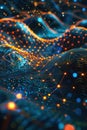 Artificial Neural Networks: Glowing Matrix of Interconnected Nodes for Data Processing and Intelligence Royalty Free Stock Photo