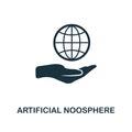 Artificial Noosphere icon. Creative element design from fintech technology icons collection. Pixel perfect Artificial