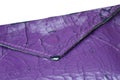 The artificial old leather bag purple. Broken pattern texture background