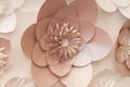 Artificial paper flowers made by hand. Beautiful decor Royalty Free Stock Photo