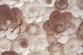 Artificial paper flowers made by hand. Beautiful decor Royalty Free Stock Photo