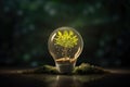 artificial photosynthesis concept with lightbulb