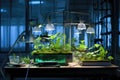 artificial photosynthesis lab setup with equipment