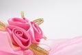 Artificial pink rose bouquet with copyspace for text Royalty Free Stock Photo