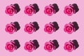 Artificial pink roses