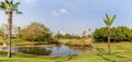 The artificial pond in park