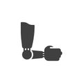 Artificial prosthesis hand vector icon