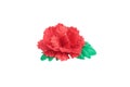 Artificial red poppy made of fabric Royalty Free Stock Photo