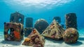 Artificial reefs serve as conservation tools to promote marine biodiversity Royalty Free Stock Photo