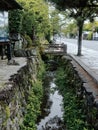 Artificial Rills run through the old-town district of Kyoto Royalty Free Stock Photo