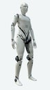 Artificial robot man model. 3d rendering