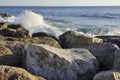 Artificial rocky sea shore