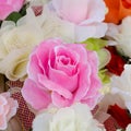 Artificial rose flowers bouquet Royalty Free Stock Photo