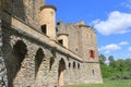 An artificial ruin of a medieval castle on the edge of the Lednice-Valtice area, built in 1801. Royalty Free Stock Photo