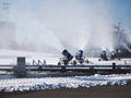 Artificial snow machine Royalty Free Stock Photo