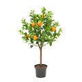 Artificial tangerine tree like real as modern evergreen ecological decoration for interiors