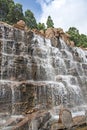 Artificial waterfall, China, Qinhuangdao Royalty Free Stock Photo