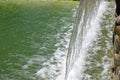 artificial waterfall, city fountain, close-up water