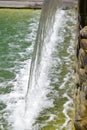 artificial waterfall, city fountain, pouring water