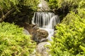 Artificial waterfall in Dow Gardens, Michigan Royalty Free Stock Photo