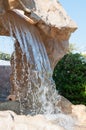 Artificial Waterfall in the Gardens of a Luxury Resort Hotel